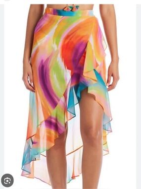 Bleu Rod Beattie Multicolor Swim Sarong Cover-Up